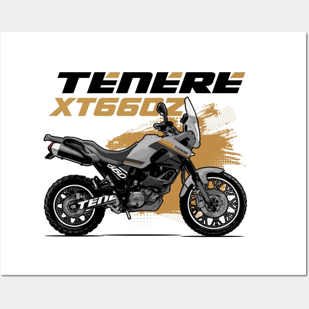 Tenere XT660Z - Grey Wall Art by Tomislav Lozić